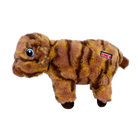 Side Profile of KONG Low Stuff Stripes Cow Plush Dog Toy