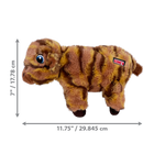 11.75 x 7 inches of KONG Low Stuff Stripes Llama Plush Dog Toy