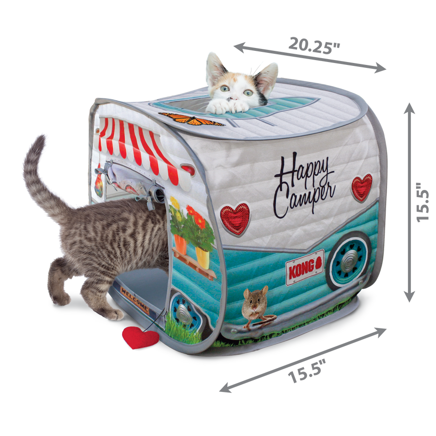KONG Play Space Camper Cat Cube 15.5" x 15.5" x 20.25" size 