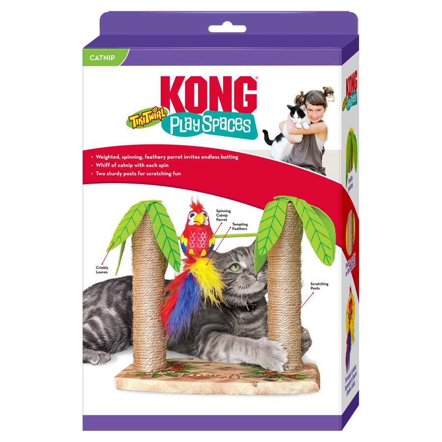 Front Box of KONG Play Spaces Tiki Twirl Cat Scratcher