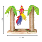 11.70 inches tall by 13.80 inches width size of KONG Play Spaces Tiki Twirl Cat Scratcher
