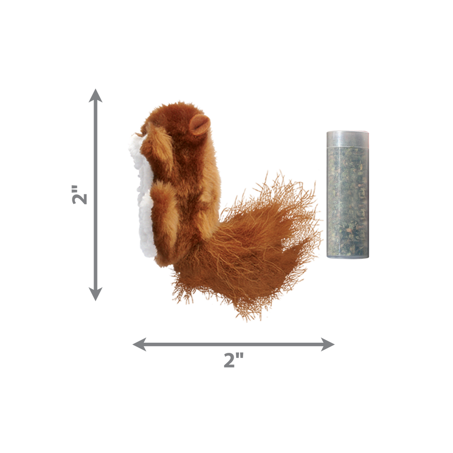 2 x 2 inches size KONG Refillables Squirrel Catnip Cat Toy