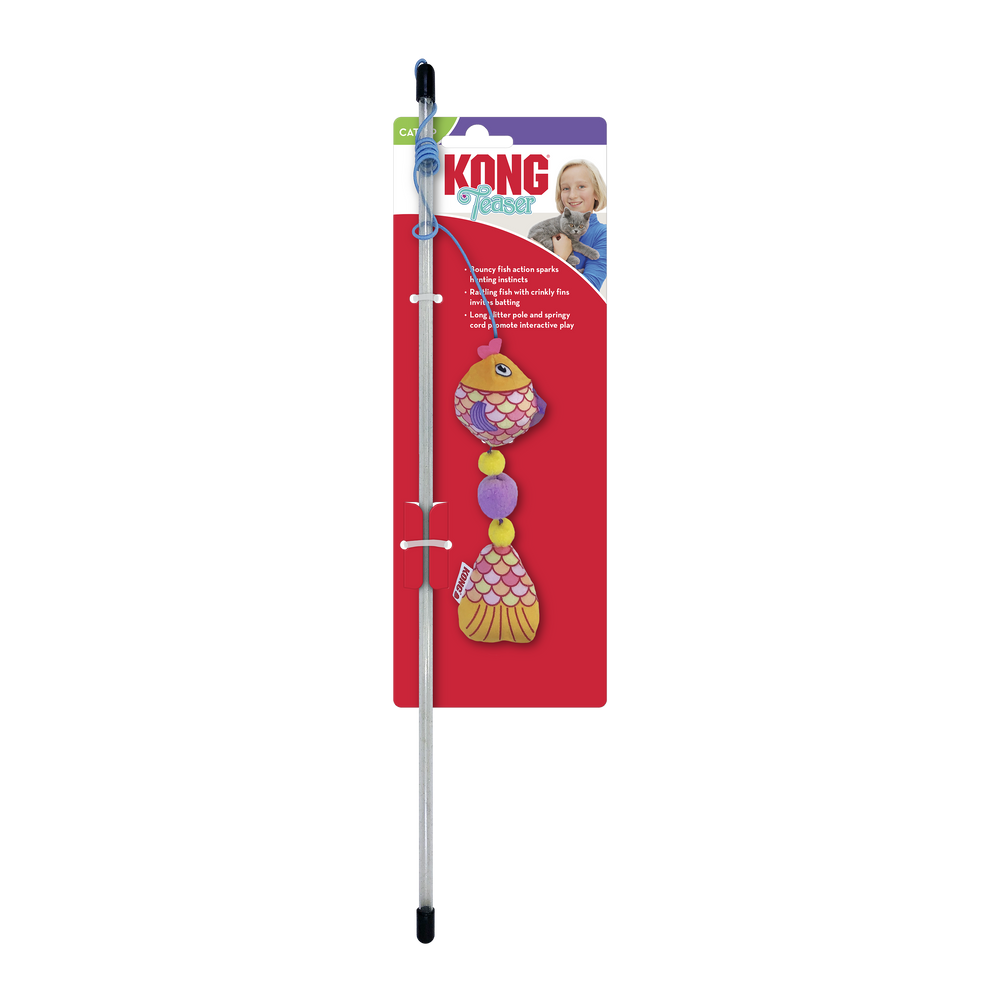 Actual Packaging of KONG Scrattles Fish Teaser Cat Toy
