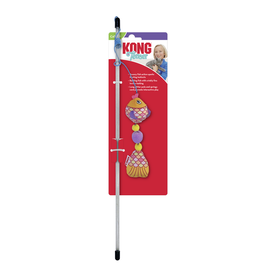Actual Packaging of KONG Scrattles Fish Teaser Cat Toy
