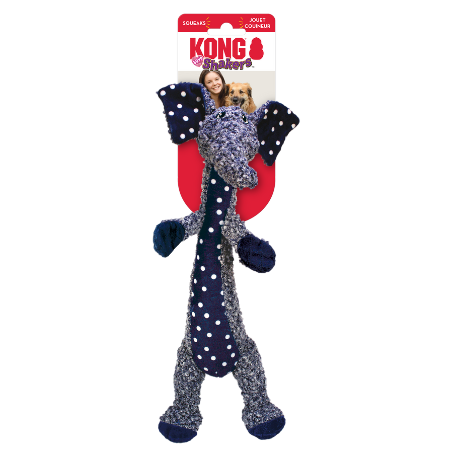 KONG Shakers Luvs Elephant Dog Toy Front Packaging