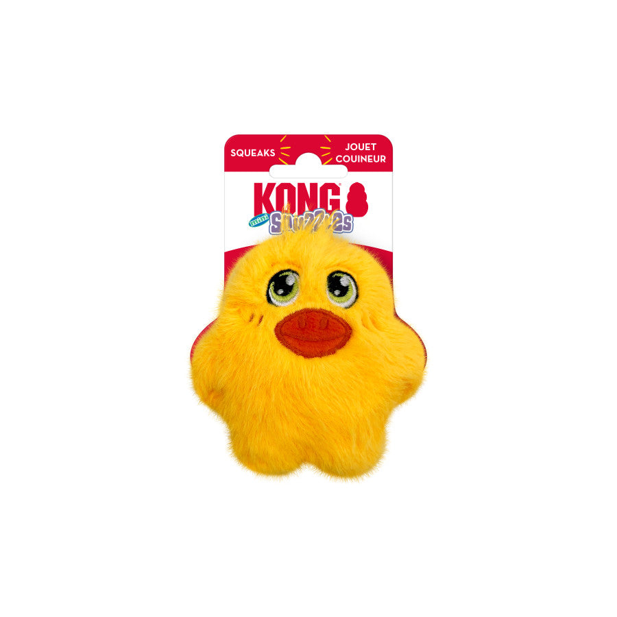 Front packaging of KONG Snuzzles Mini Duck Plush Dog Toy