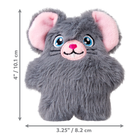 4 inches tall x 3.25 inches wide KONG Snuzzles Mouse Cat Toy dimension