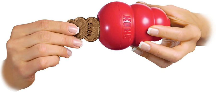 KONG Stuff'N Snacks Large Dog Treats Liver stuffed into a KONG Classic Toy