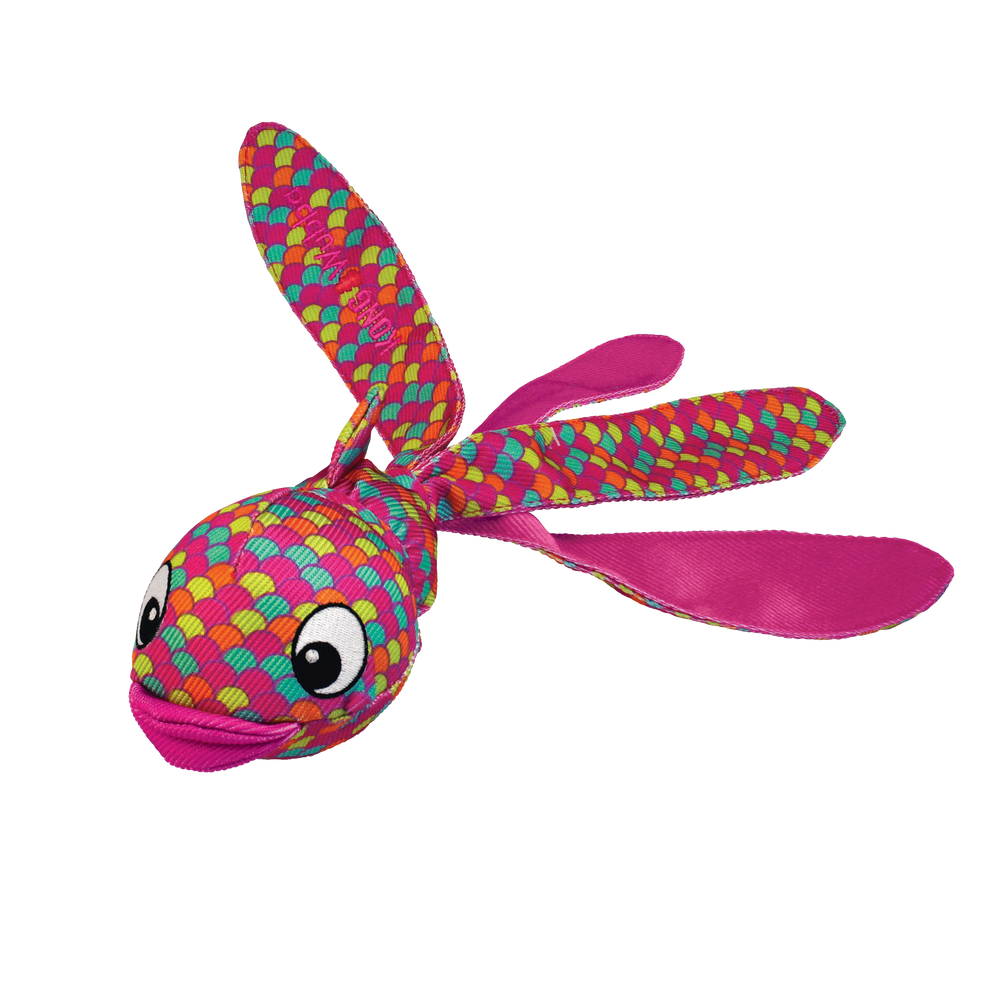 KONG Wubba Finz Pink Dog Toy, Front Close Up