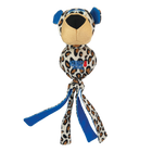Front of KONG Wubba Zoo Cheetah Dog Toy with Blue Accent