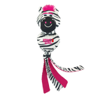 KONG Wubba Zoo Zebra Dog Toy with Pink Accent