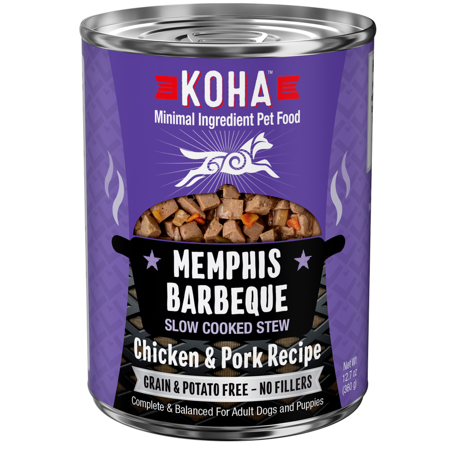 KOHA Grain & Potato Free Memphis Barbecue Slow Cooked Stew with Chicken & Pork Canned Dog Food