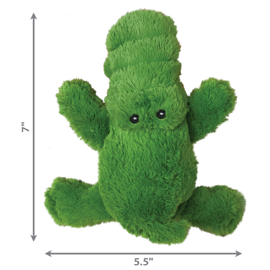 Kong Cozie Ali Alligator Medium Dog Toy, 5.5" x 7" size