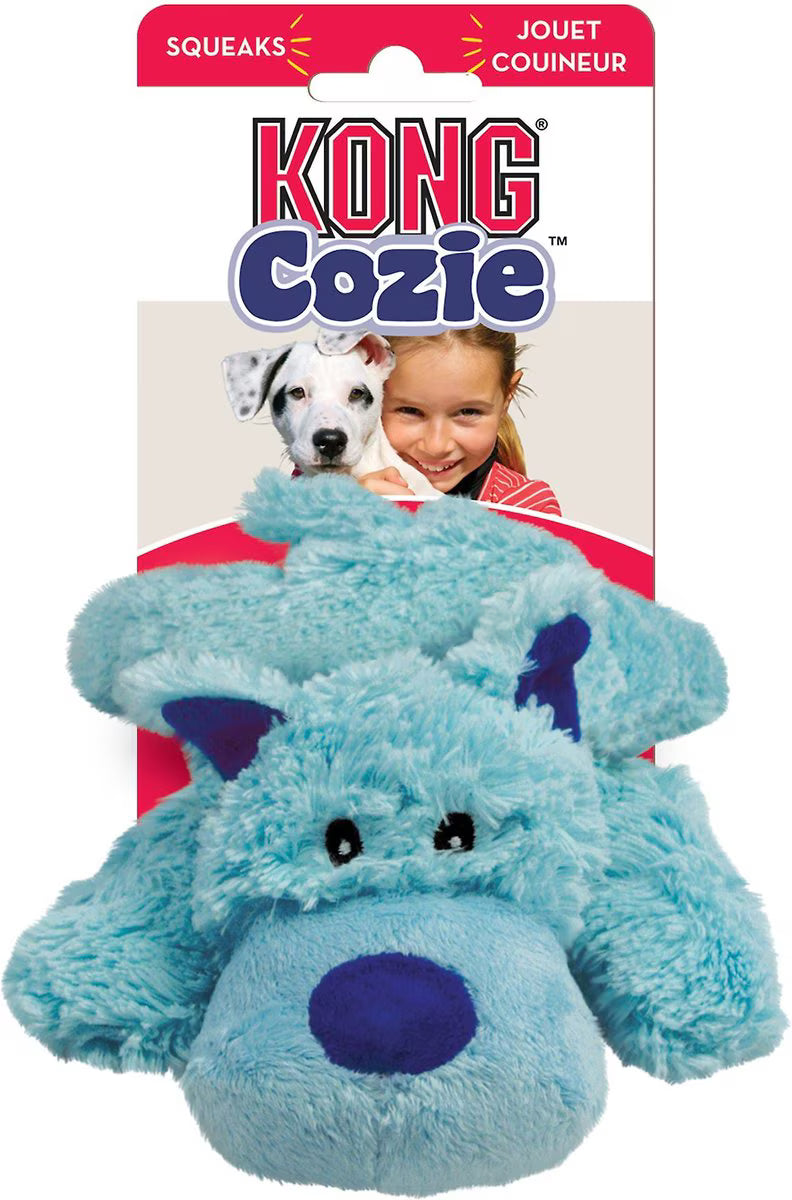 Kong Cozie Baily the Blue Medium Dog Toy, Front Packaging