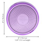 6 x 6 inches size of Kong Licks Spinz Dog Toy Purple