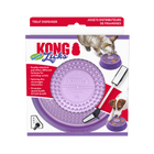 Front box packaging of Kong Licks Spinz Dog Toy Purple