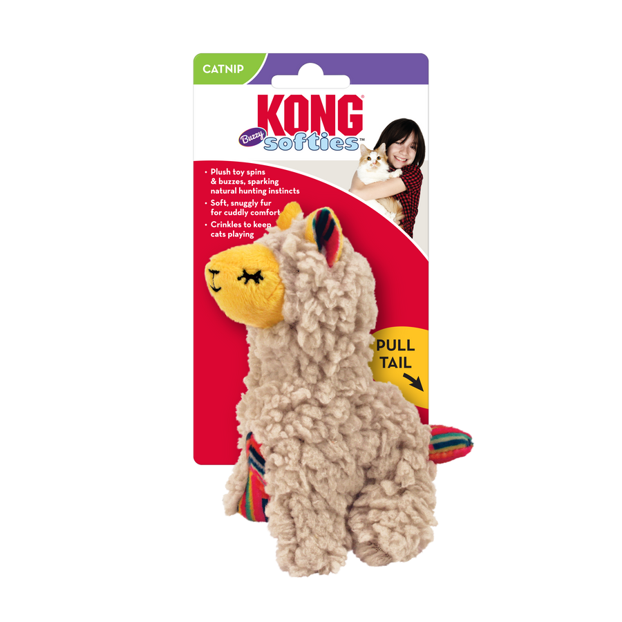 Kong Softies Buzzy Catnip Lama Cat Toy.