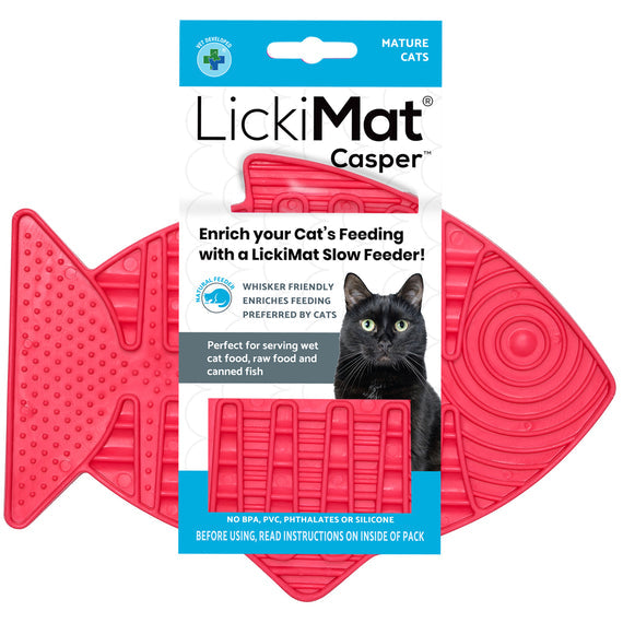LickiMat Casper Slow Feeder Cat Food Bowl in Retail Packaging