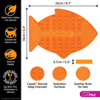 LickiMat Casper Slow Feeder Pet Bow Orange