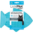 LickiMat Casper Slow Feeder Pet Bow Front View Blue Version