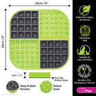 LickiMat Slomo Green and Black Cat Slow Feeder with dimensions and key features