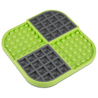LickiMat Slomo Green and Black Slow Feeder Cat Bowl angled view