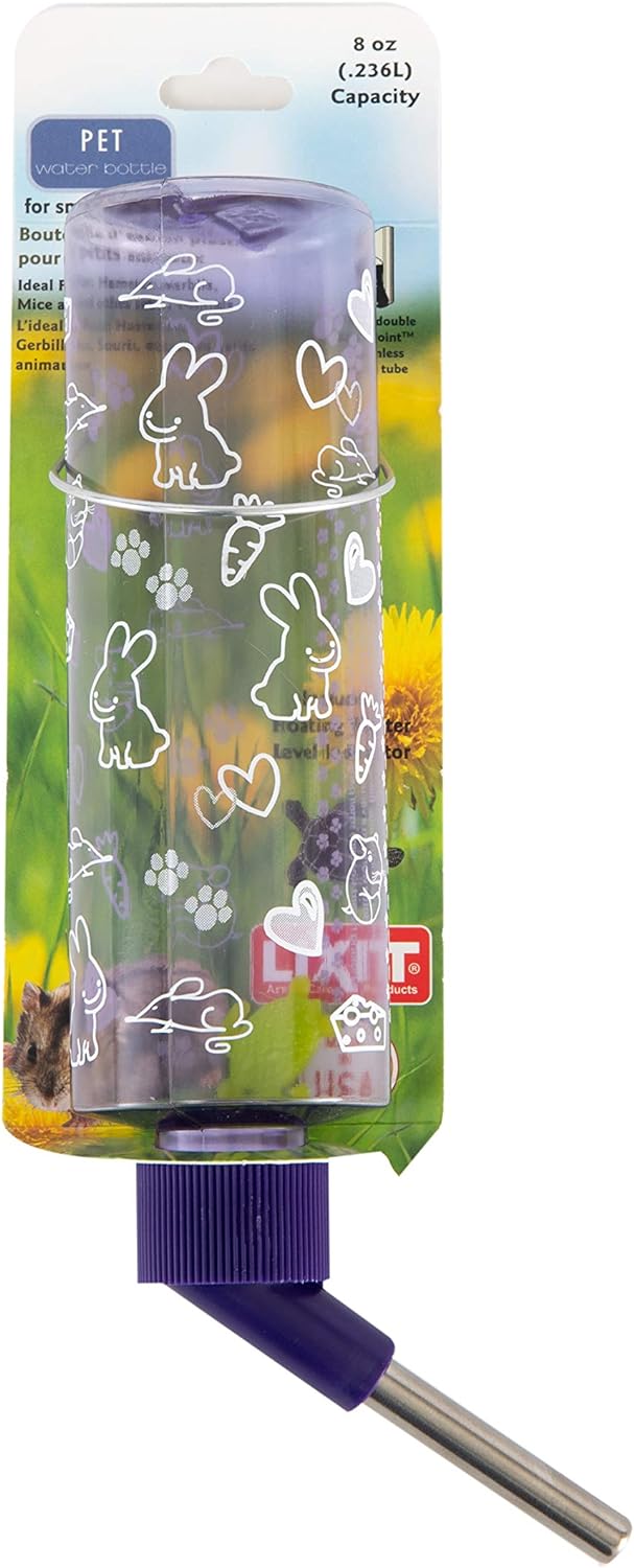 Lixit Critter Brite Small Animal Water Bottle 8oz Front Packaging