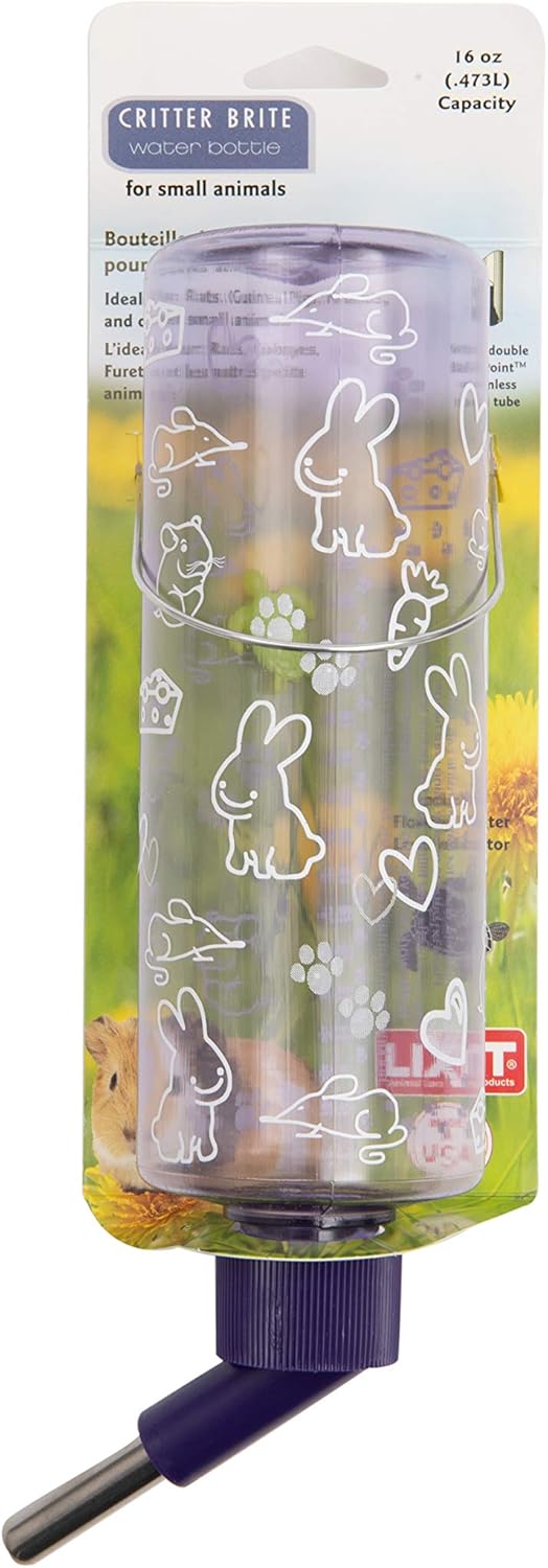 Front packaging of Lixit Critter Brite Small Animal Water Bottle