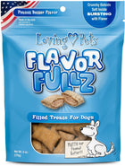 Front pouch of Loving Pets Flavorfullz Peanut Butter Filled Dog Treats 6oz