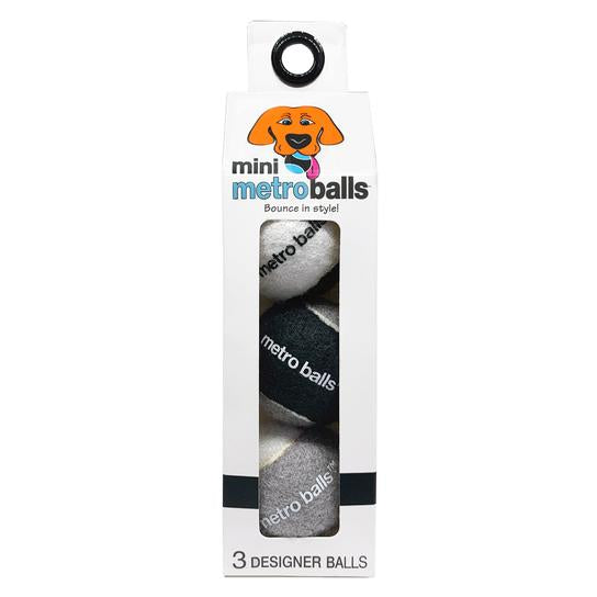 Metro Paws Mini Metro Tennis Ball Dog or Cat Toy black. 