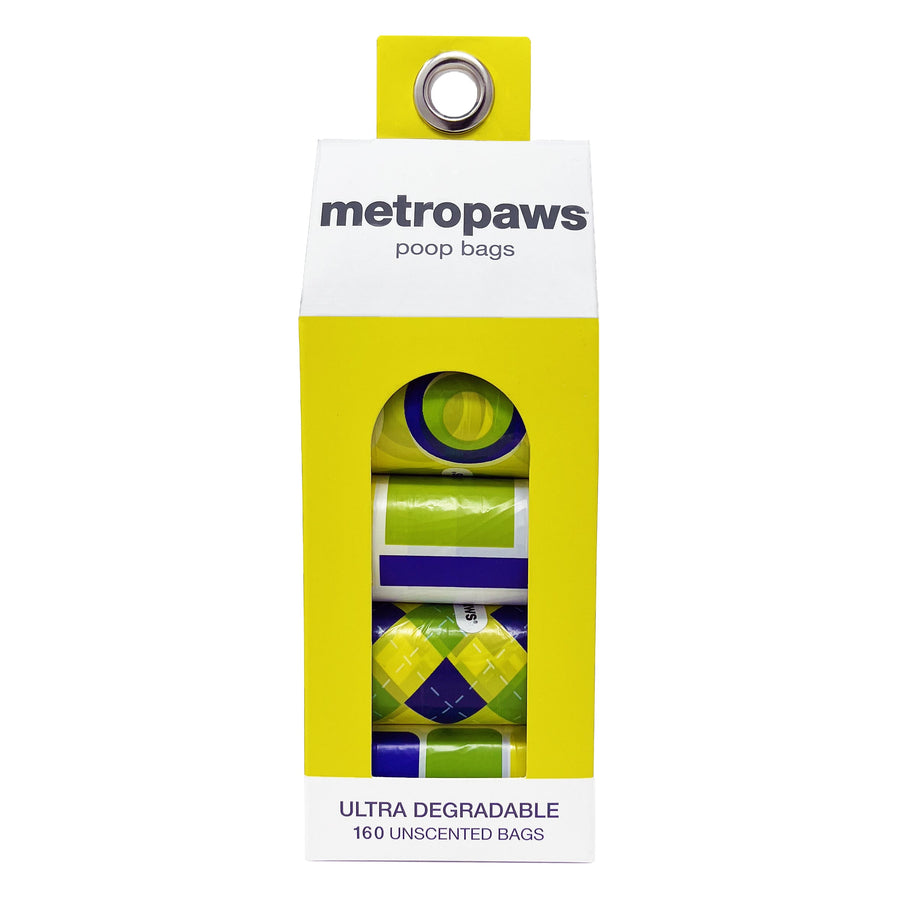 Metro Paws ULTRA Degradable Poop Bags Yellow. 
