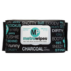 MetroWipes Charcoal 100 Count front. 