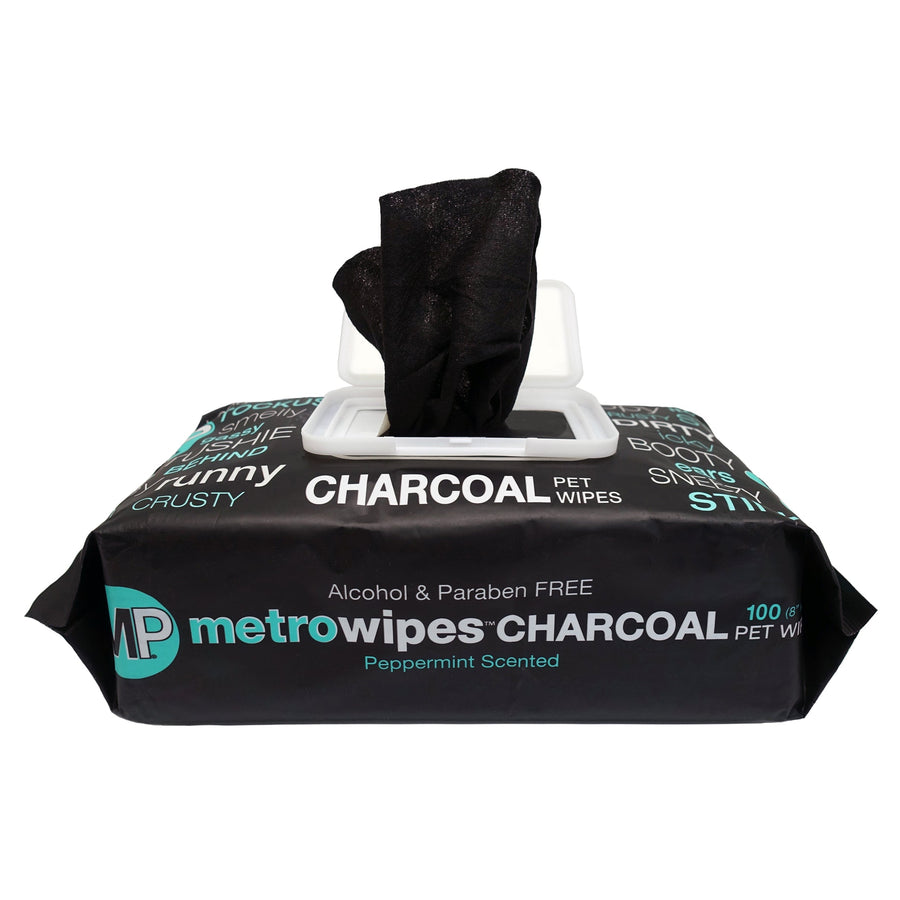 MetroWipes Charcoal open. 