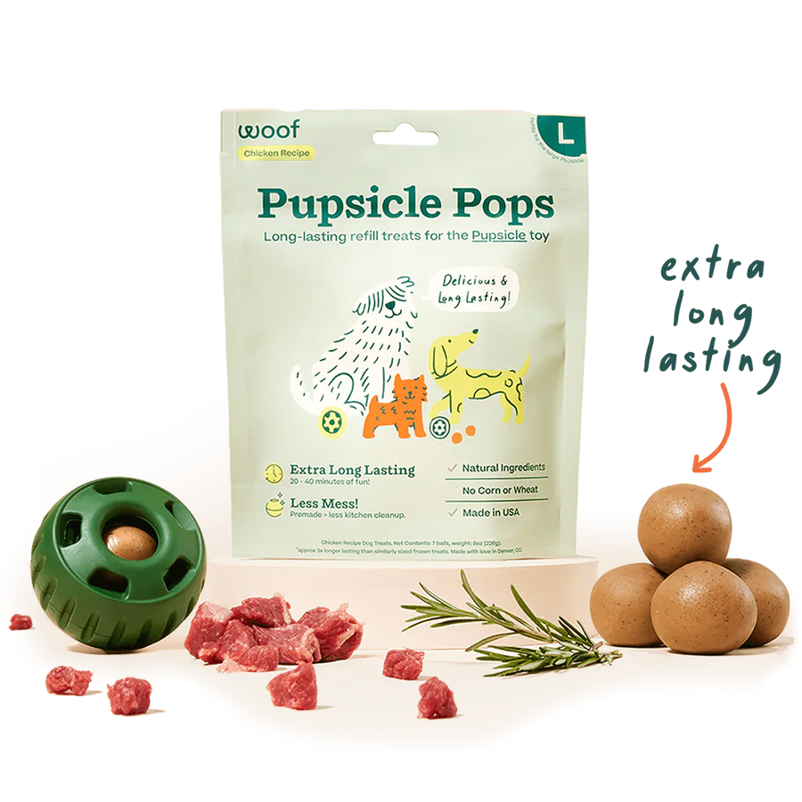 Woof Pupsicle Pops Chicken & Peanut Butter Recipe Dog Treat