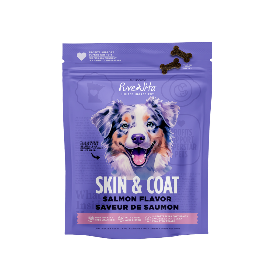 NutriSource PureVita Skin & Coat Salmon Flavor Dog Treats
