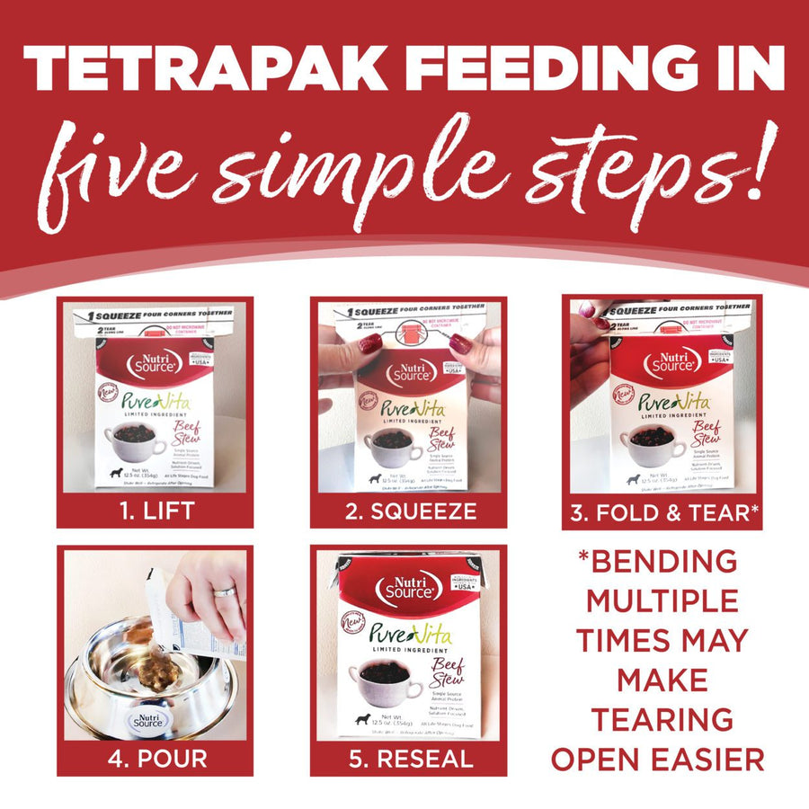 PureVita Grain Free Beef Entrée Tetra Pak Wet Dog Food