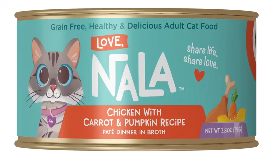 Love, Nala Chicken With Carrot Pumpkin Recipe Paté Dinner In Broth Canned Cat Food