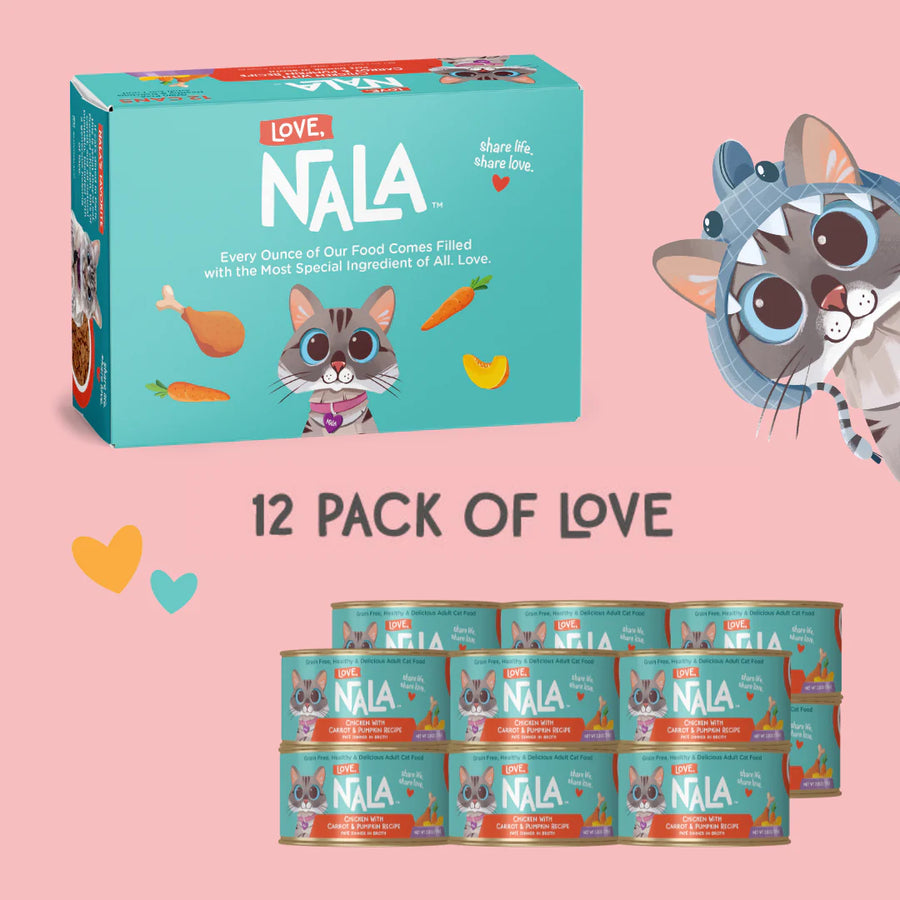 Love, Nala Chicken With Carrot Pumpkin Recipe Paté Dinner In Broth Canned Cat Food