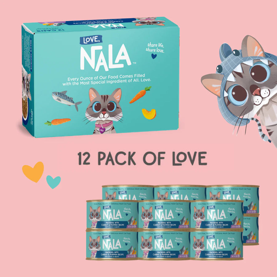 Love, Nala Mackerel with Carrot & Pumpkin Recipe Paté Dinner In Broth Canned Cat Food