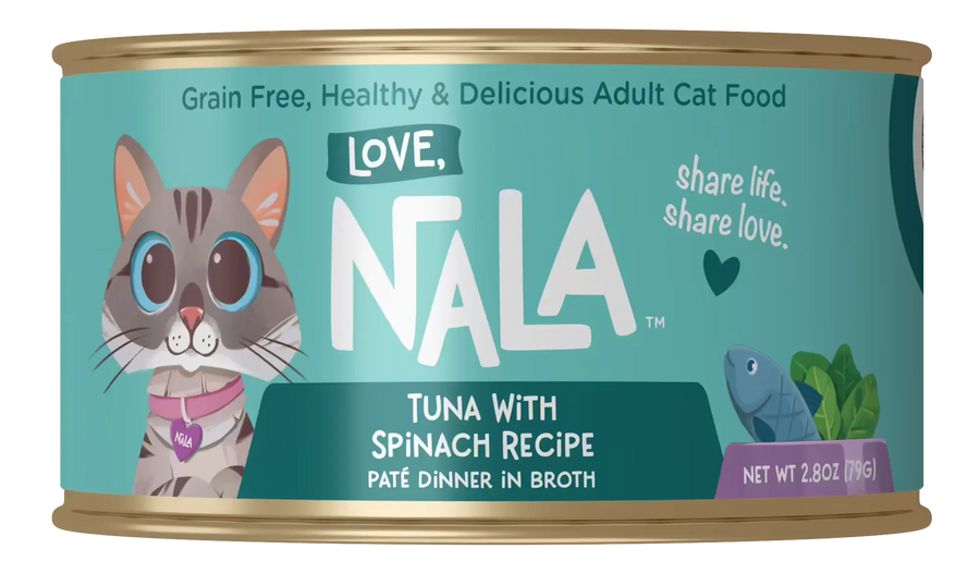 Love, Nala Tuna With Spinach Recipe Paté Dinner In Broth Canned Cat Food