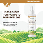 Help relieve itching due to skin problems. Soothing lotion for hotspots, dermatitis, and skin allergies. NaturVet SeptidermV Skin Care Lotion.