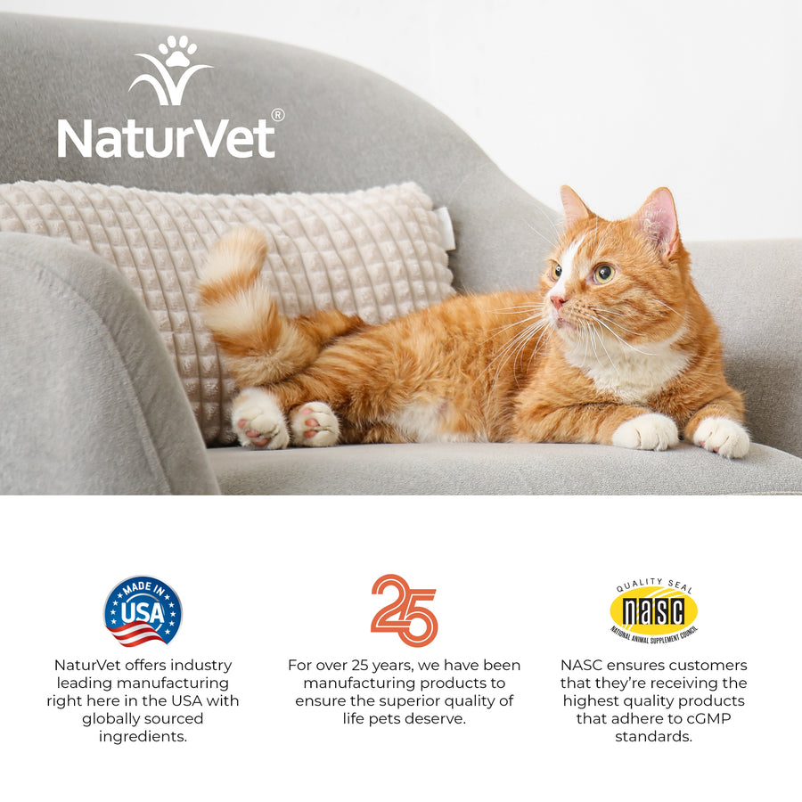NaturVet VitaPet Adult Daily Vitamins Soft Chews for Cats 90g brand details