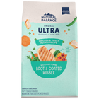 Package of Natural Balance Ultra dog food with chicken and sweet potato recipe on a white background