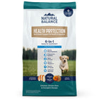 Natural Balance Health Protection Puppy Chicken, Brown Rice & Pumpkin Dry Puppy Food front of bag.