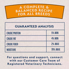 Guaranteed Analysis for Natural Balance Limited Ingredient Grain Free Duck & Potato Recipe Dog Wet