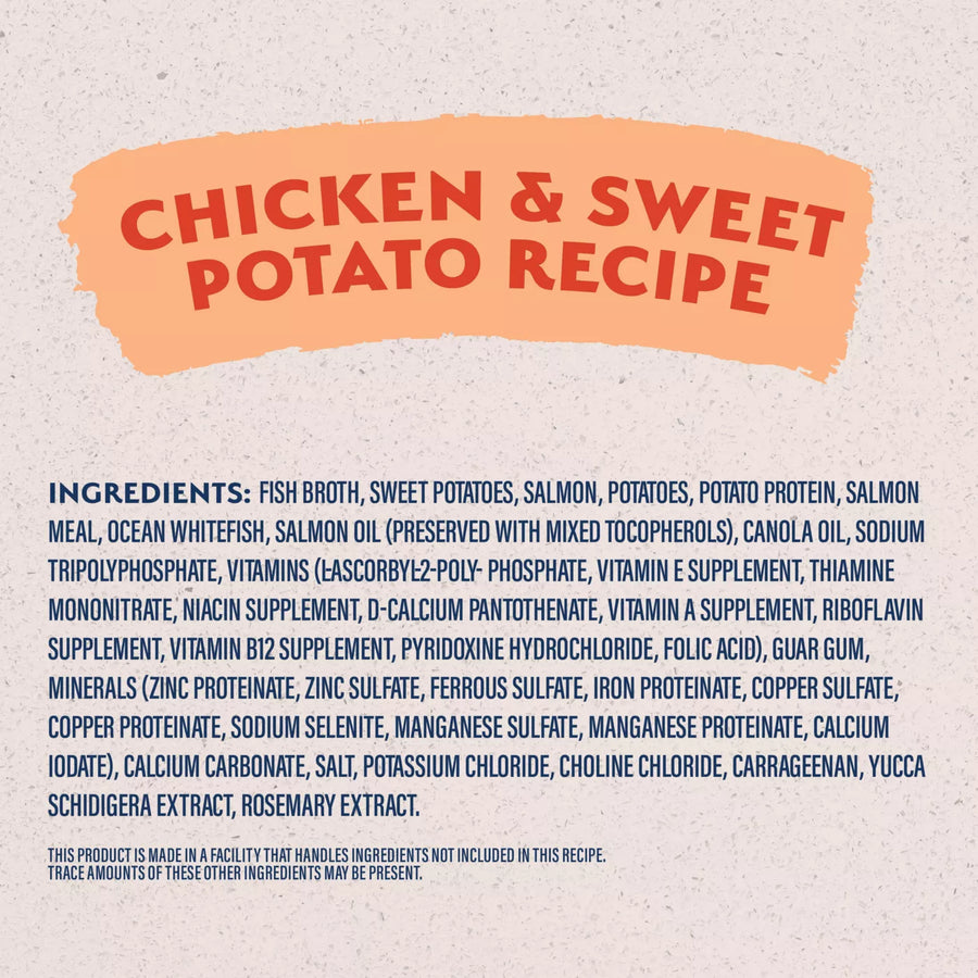 Ingredients of Natural Balance Limited Ingredient Grain Free Sweet Potato & Salmon Recipe Dog Wet 13oz