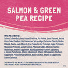 Ingredients for Natural Balance Limited Ingredient Salmon & Green Pea Recipe. 