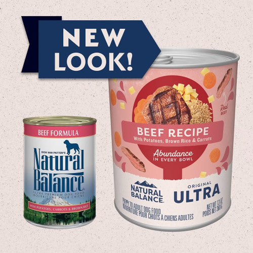 New Look of Natural Balance Original Ultra Beef Canned Recipe Dog Wet 13oz  