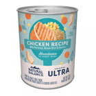 Front can of Natural Balance Original Ultra Chicken Canned Recipe Dog Wet 13oz Abundance in every bowl