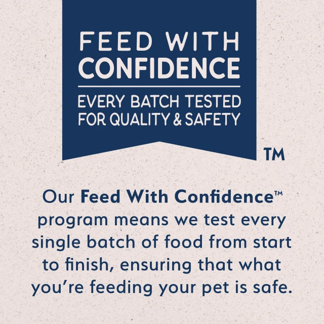 Feed with confidence with Natural Balance® Original Ultra® Indoor Grain Free Chicken & Salmon Meal Recipe Dry Cat Food, every batch tested for quality and safety